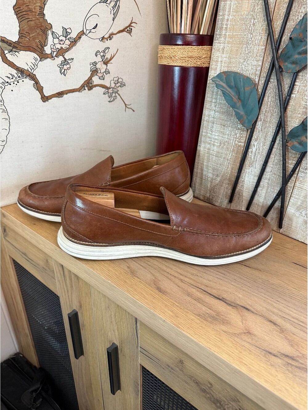 Cole Hann Brown Leather Slip-On Loafers Men's Size 11